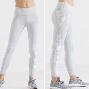 body language | meena crushed velvet yoga leggings silver grey xs nwt